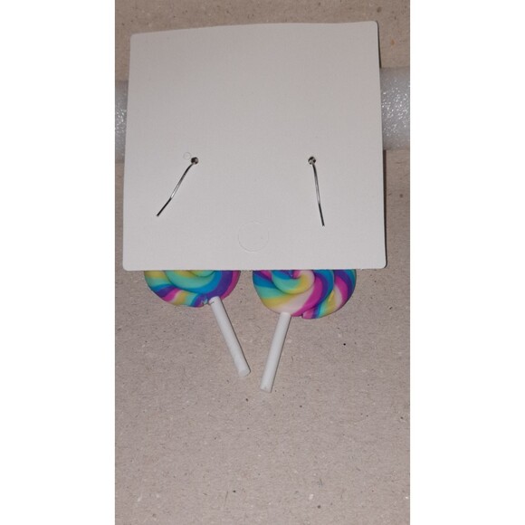 Lollipop Dangling Pierced Earrings Multicolored - Picture 2 of 3